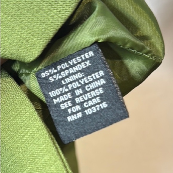 Green Sheath Mini Dress with Tie Front and Flutter Cap Sleeves - Picture 8 of 9